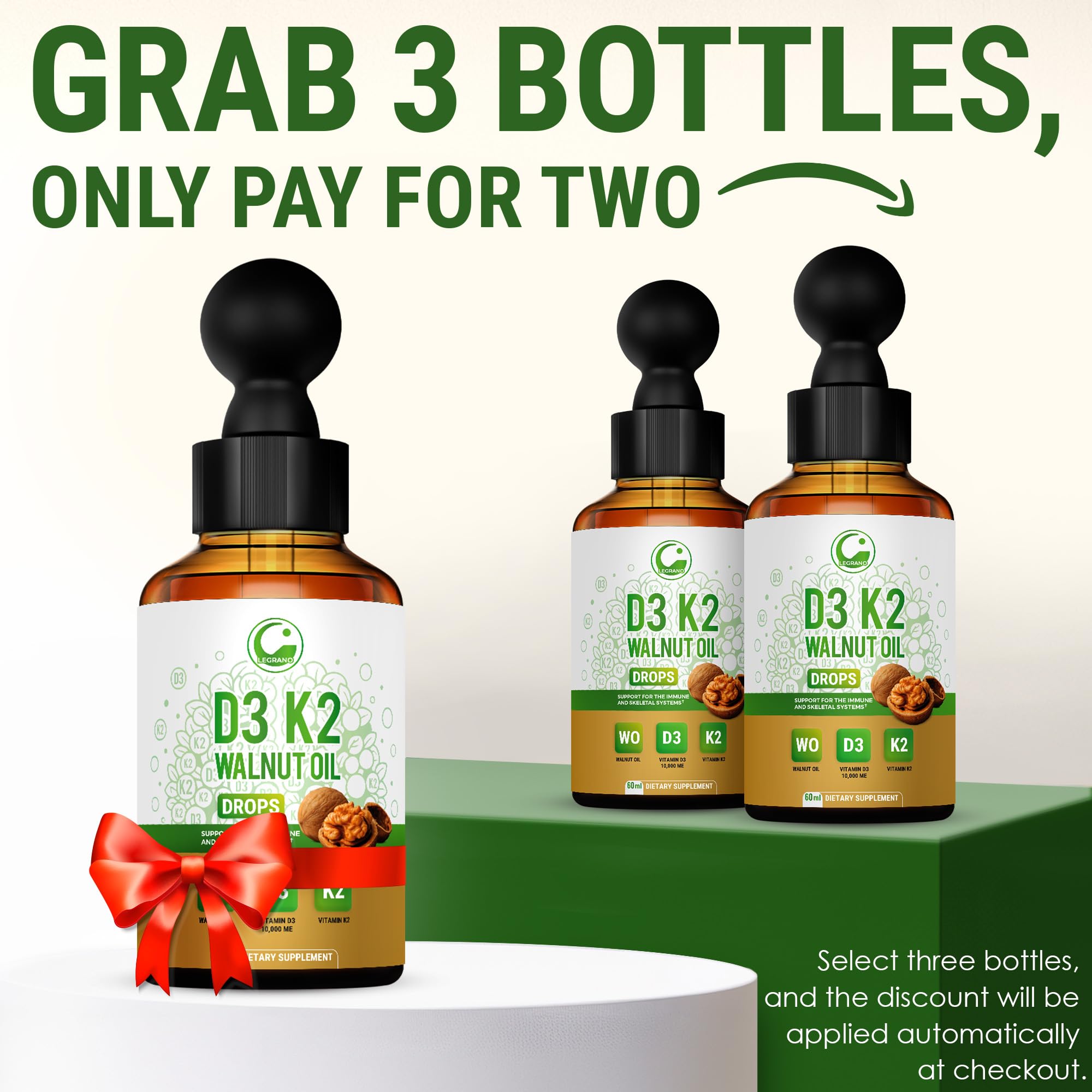 LEGRANO Vitamin D3 & K2 Liquid 10,000 IU packaging