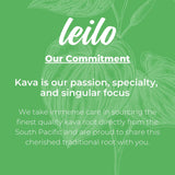 LEILO Kava Kava Drink packaging with nutritional information