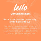 LEILO Kava Kava Sparkling Drink can on a table with ice cubes
