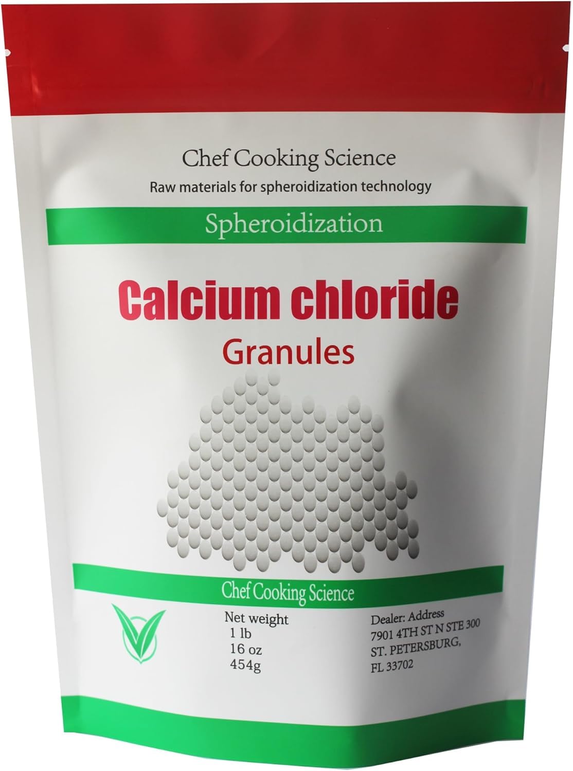 LEIMENGCHEF Calcium Chloride 454g front view packaging