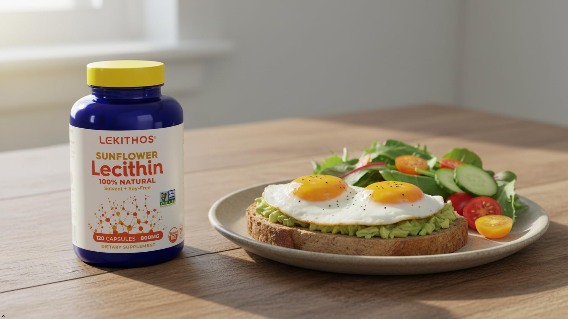Lekithos Lecithin Capsules softgel close-up