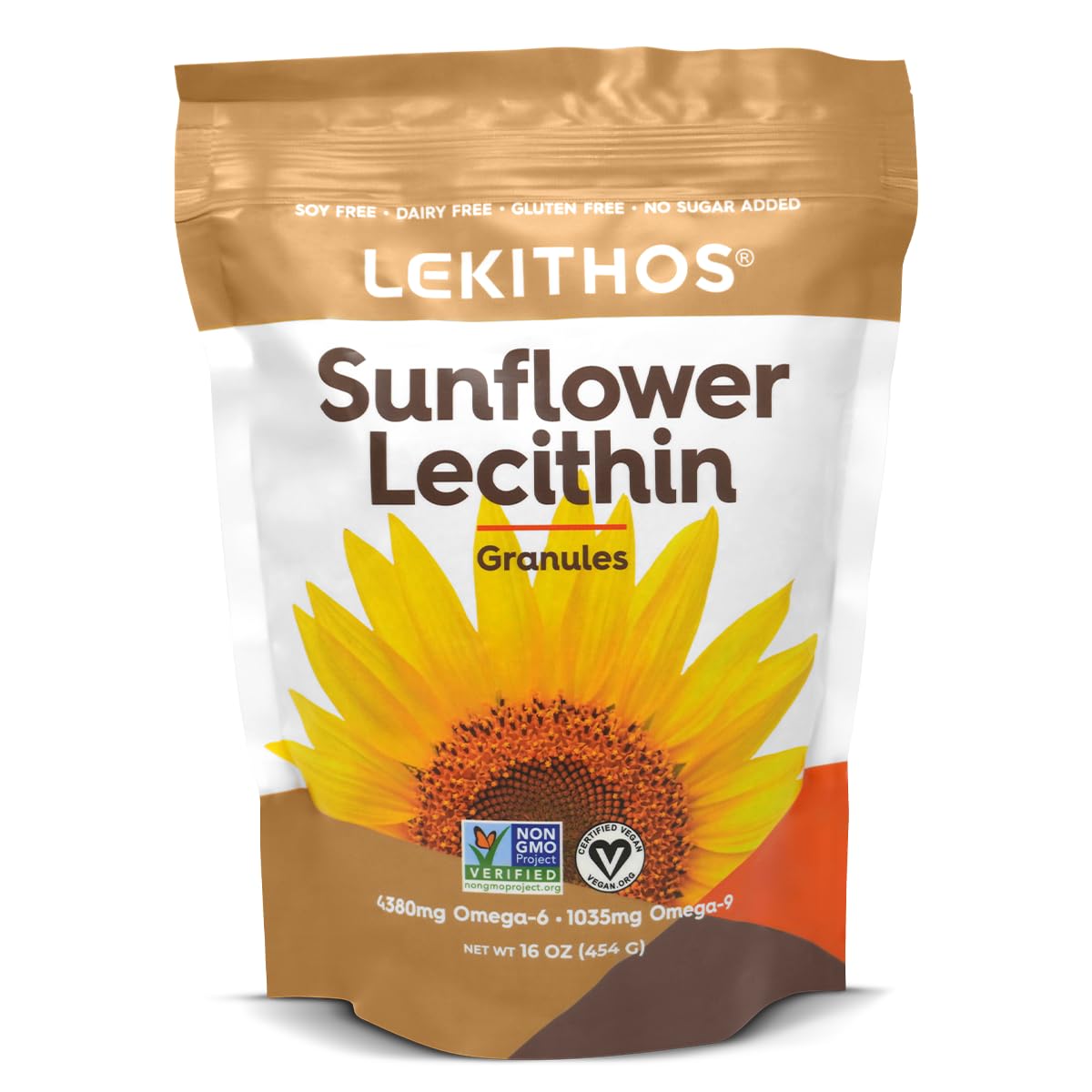 Lekithos Sunflower Lecithin 454g front view