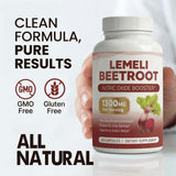 LEMELI BEETROOT supplement side view with ingredients list