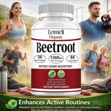 Lemeli Organic Beet Root Powder Capsules 1300mg opened bottle