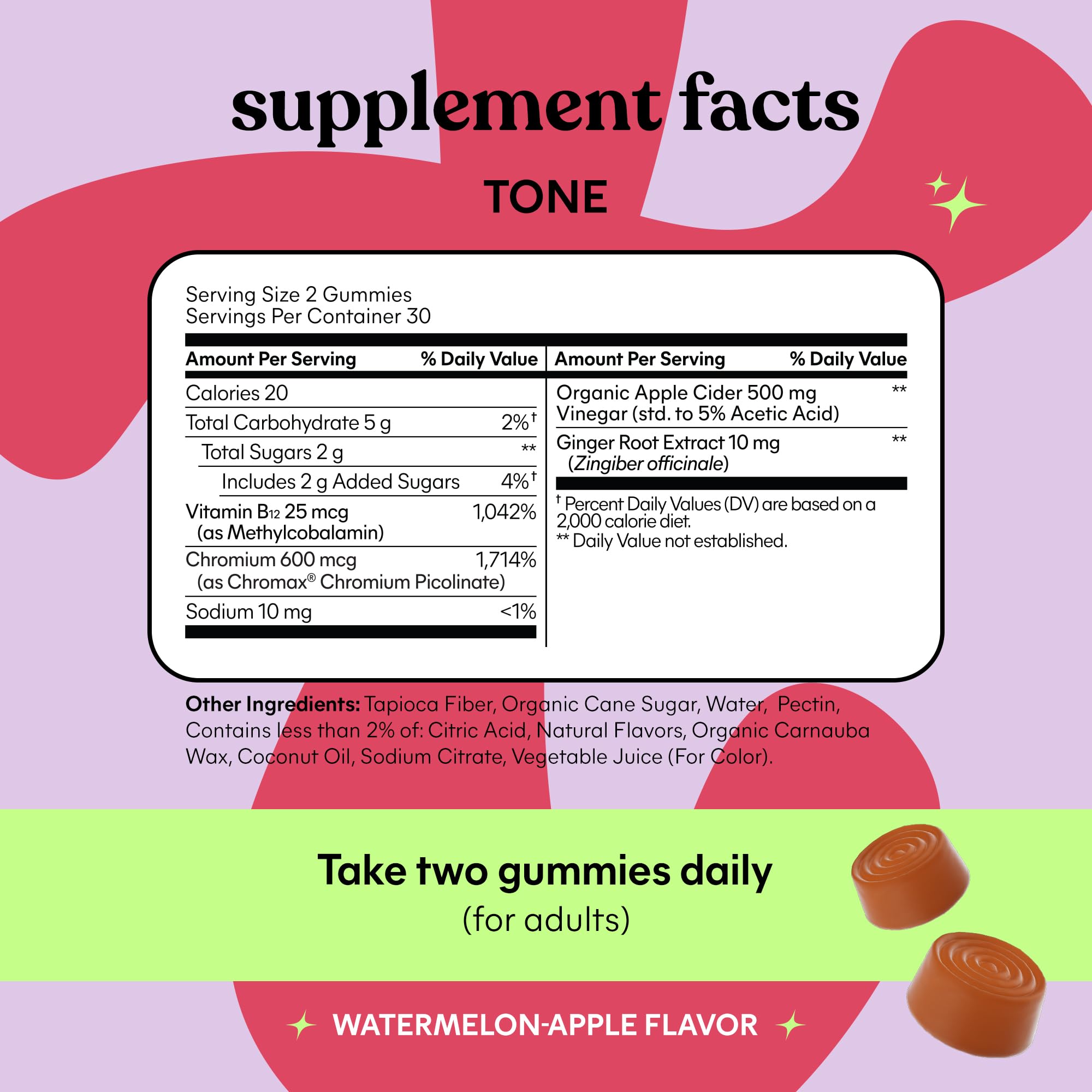 Lemme Apple Cider Vinegar Gummies with fresh apples and ginger