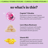 Lemme Focus Mushroom Supplement capsules in a bowl