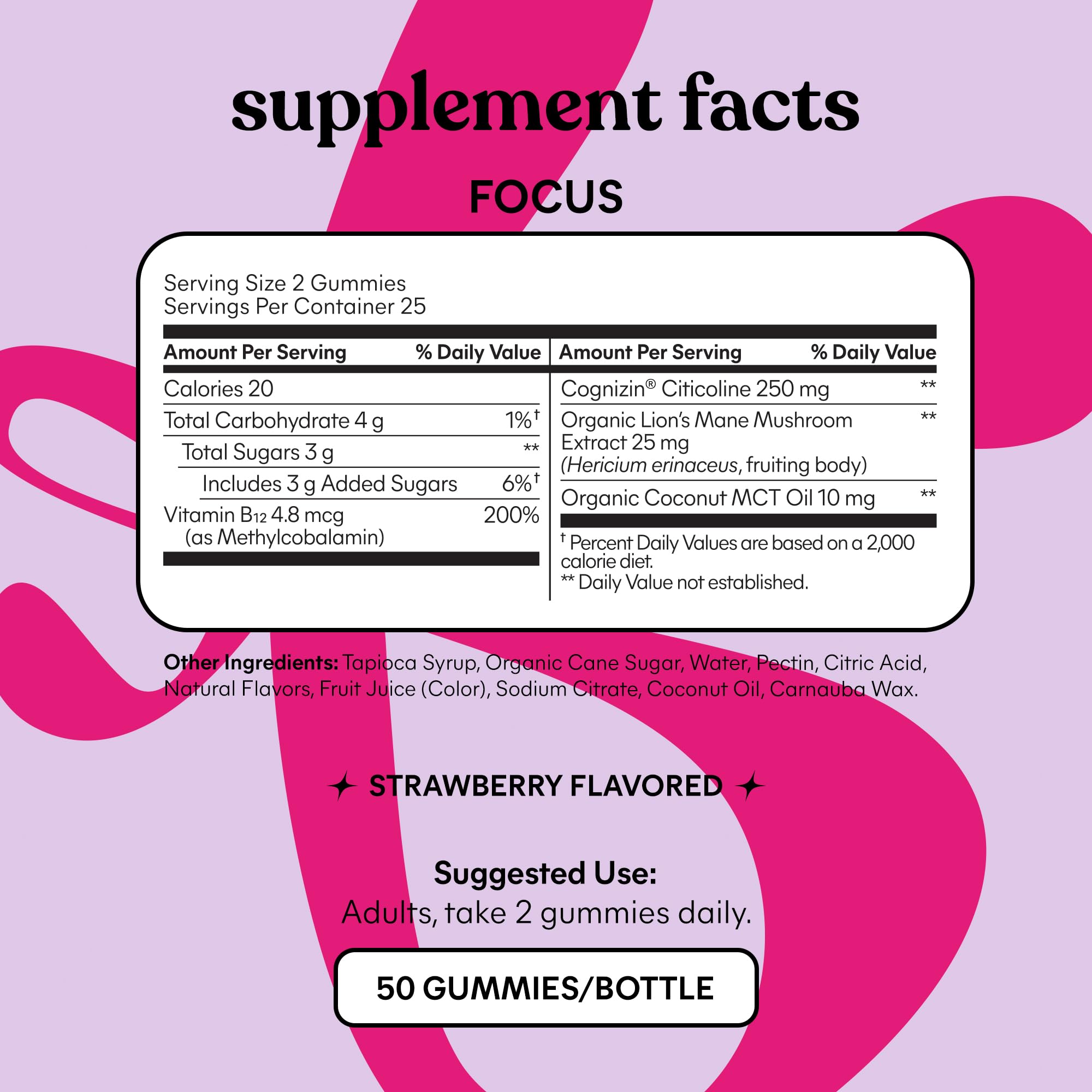 Lemme Focus Mushroom Supplement on a wooden table