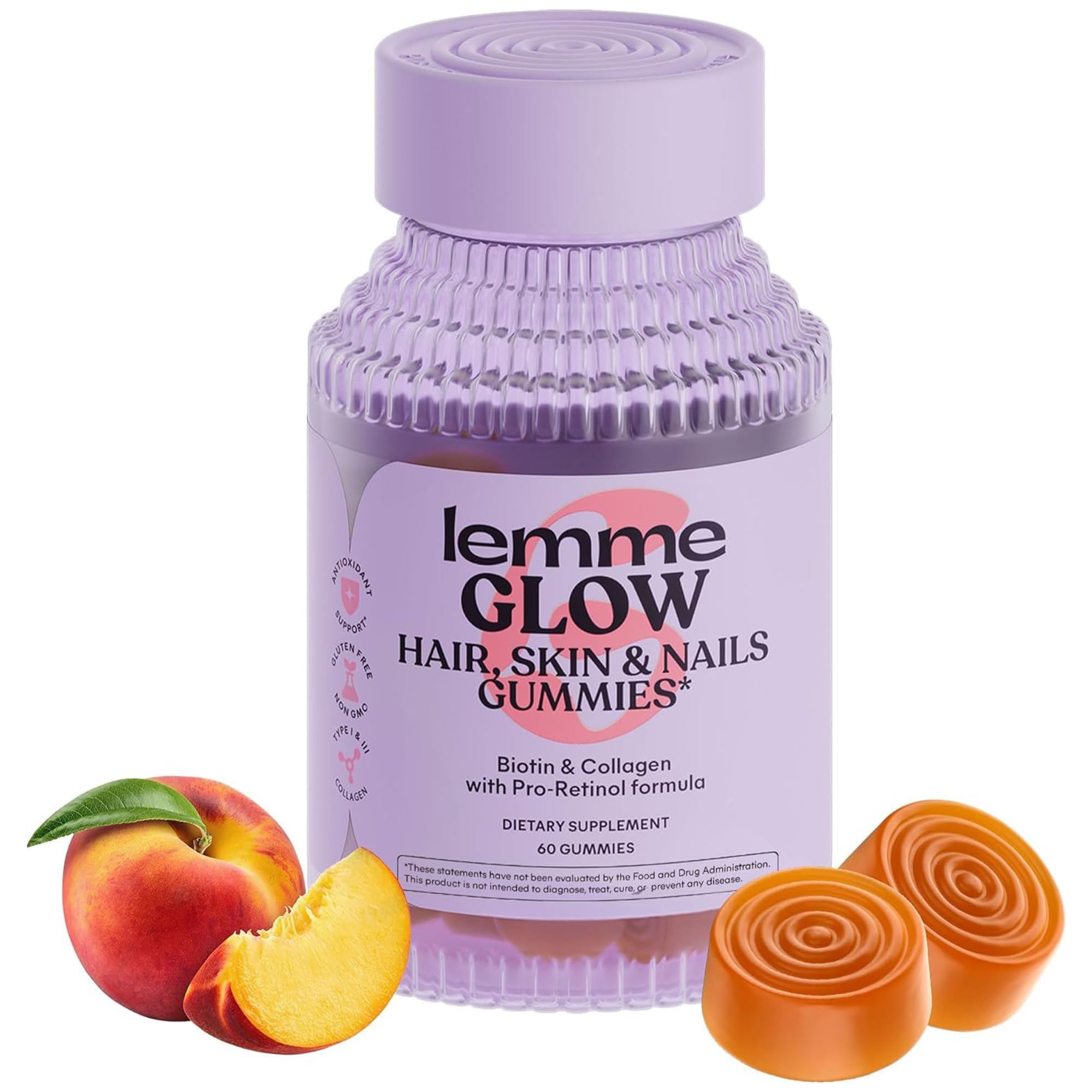 Lemme Glow Collagen Gummies front view packaging
