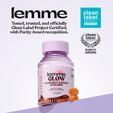 Lemme Glow Collagen Gummies in a bowl