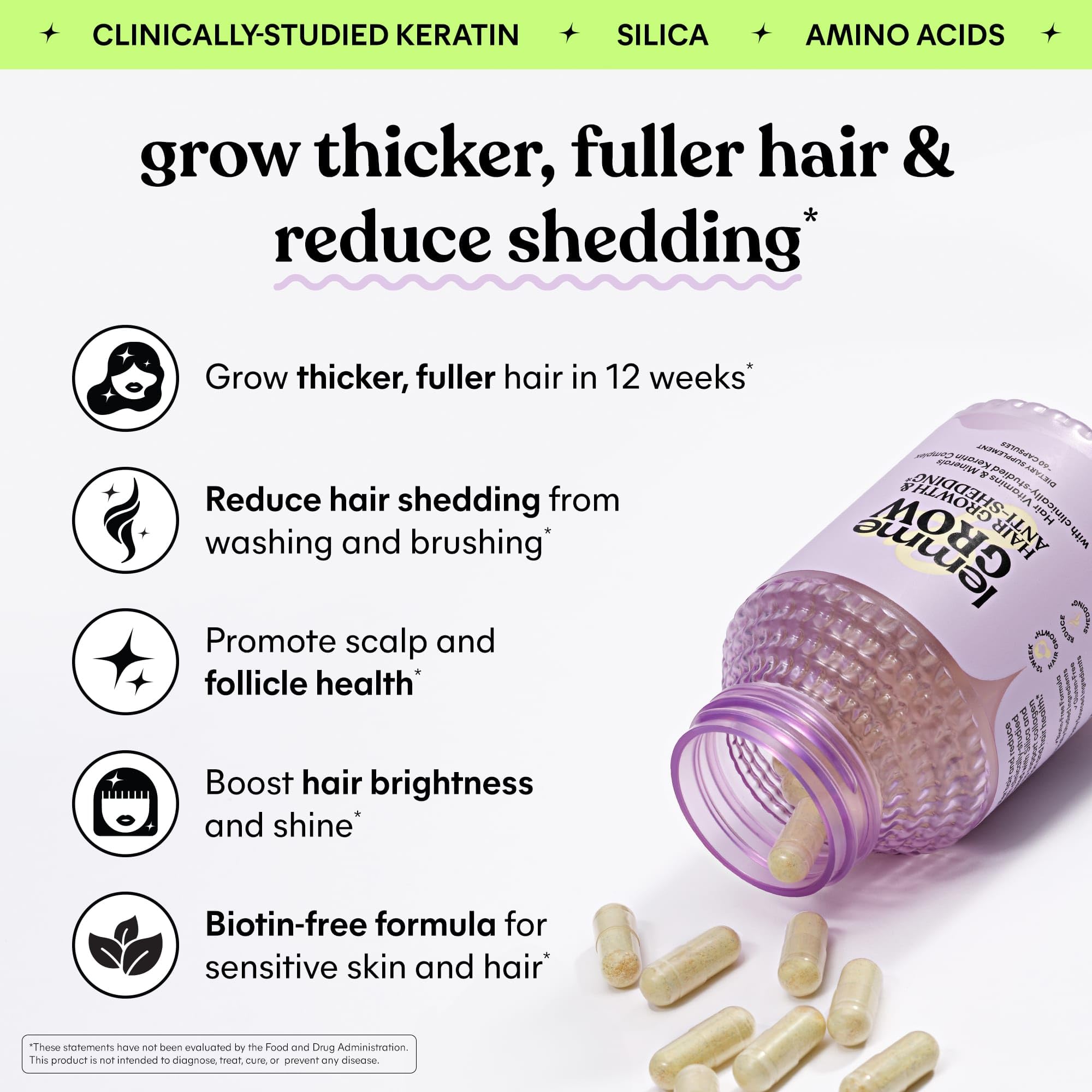 Lemme Hair Growth Supplement bottle side view