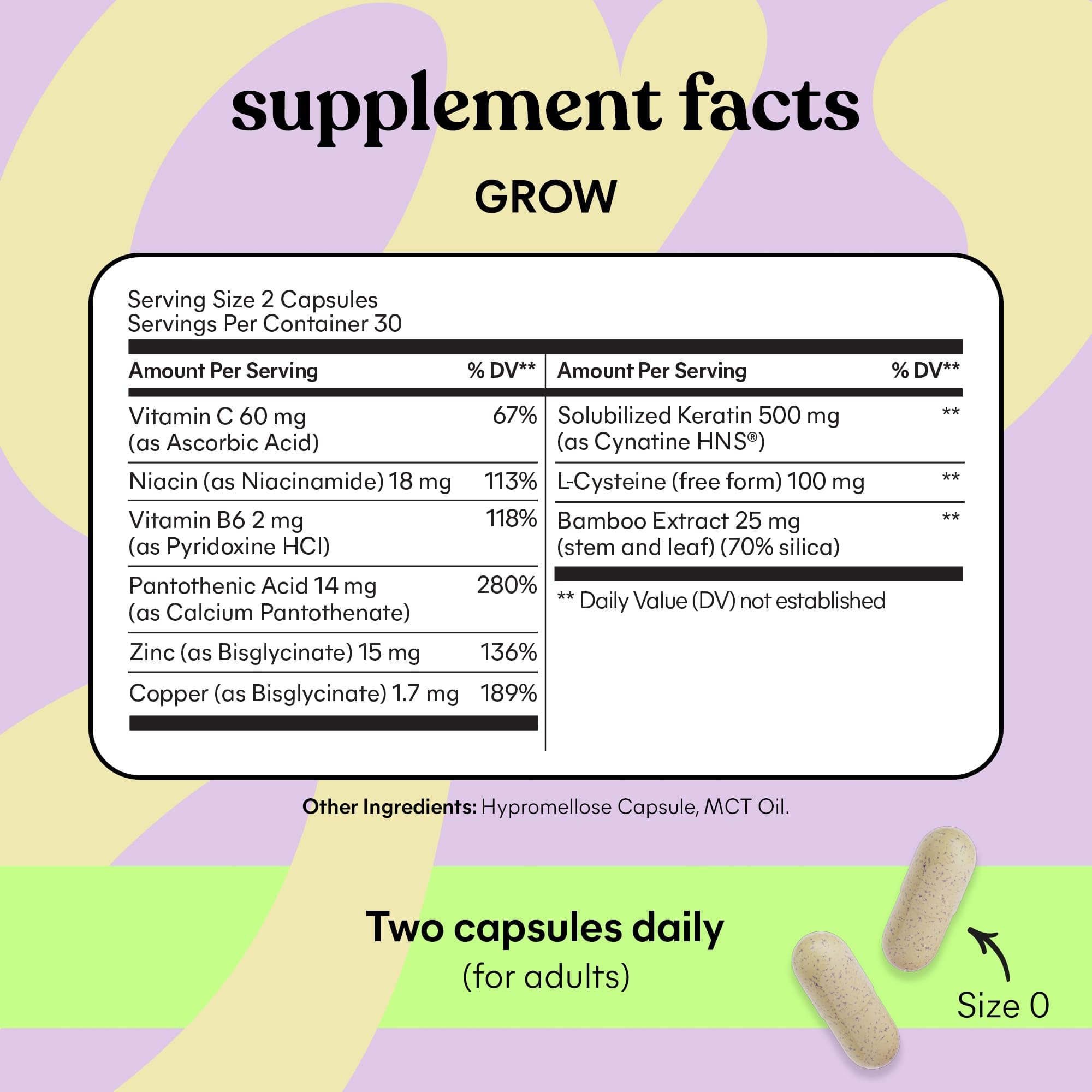 Lemme Hair Growth Supplement capsules in hand