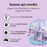 Lemme Irish Sea Moss Liquid Drops back view showing ingredients