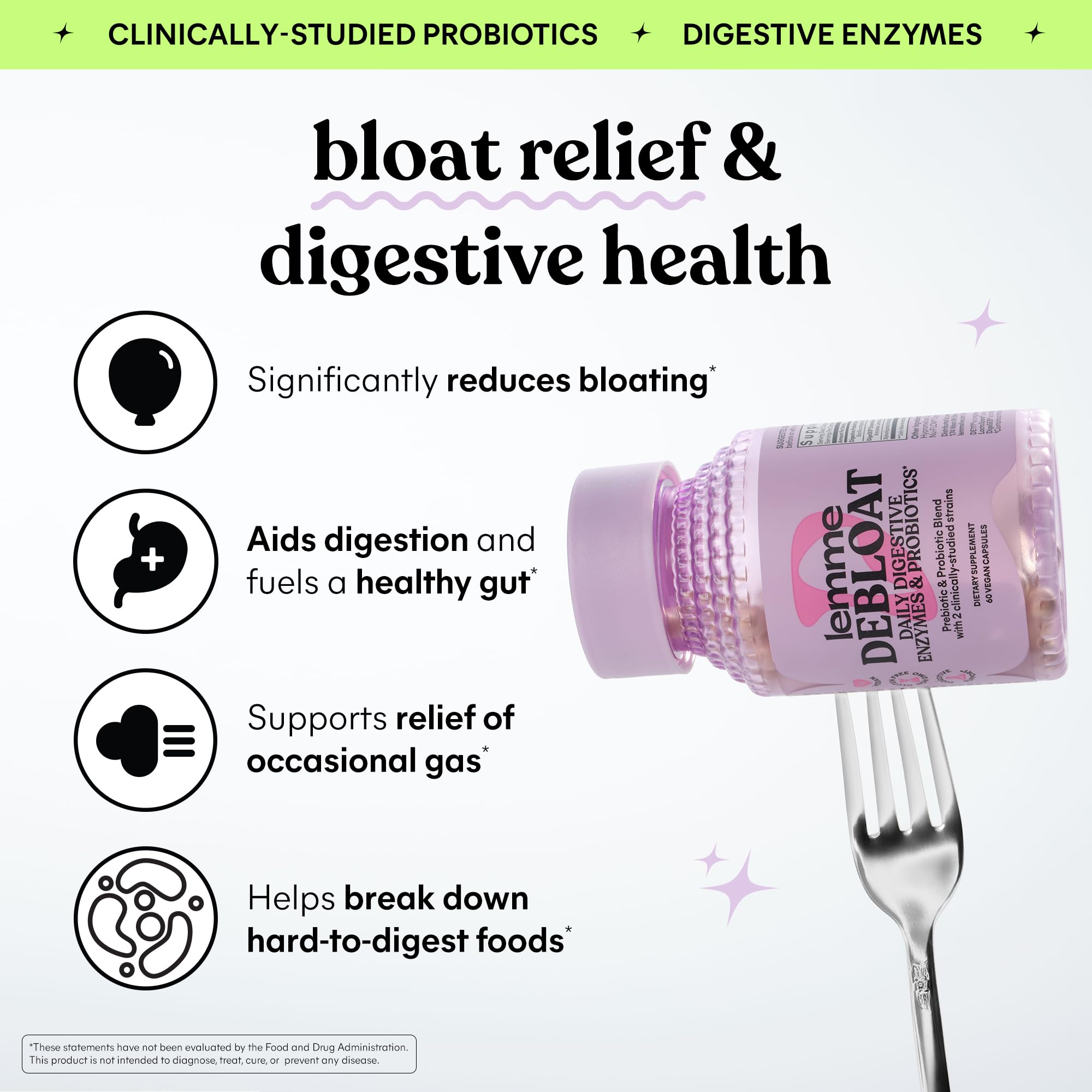 Lemme Multi-Enzymes supplement bottle side view