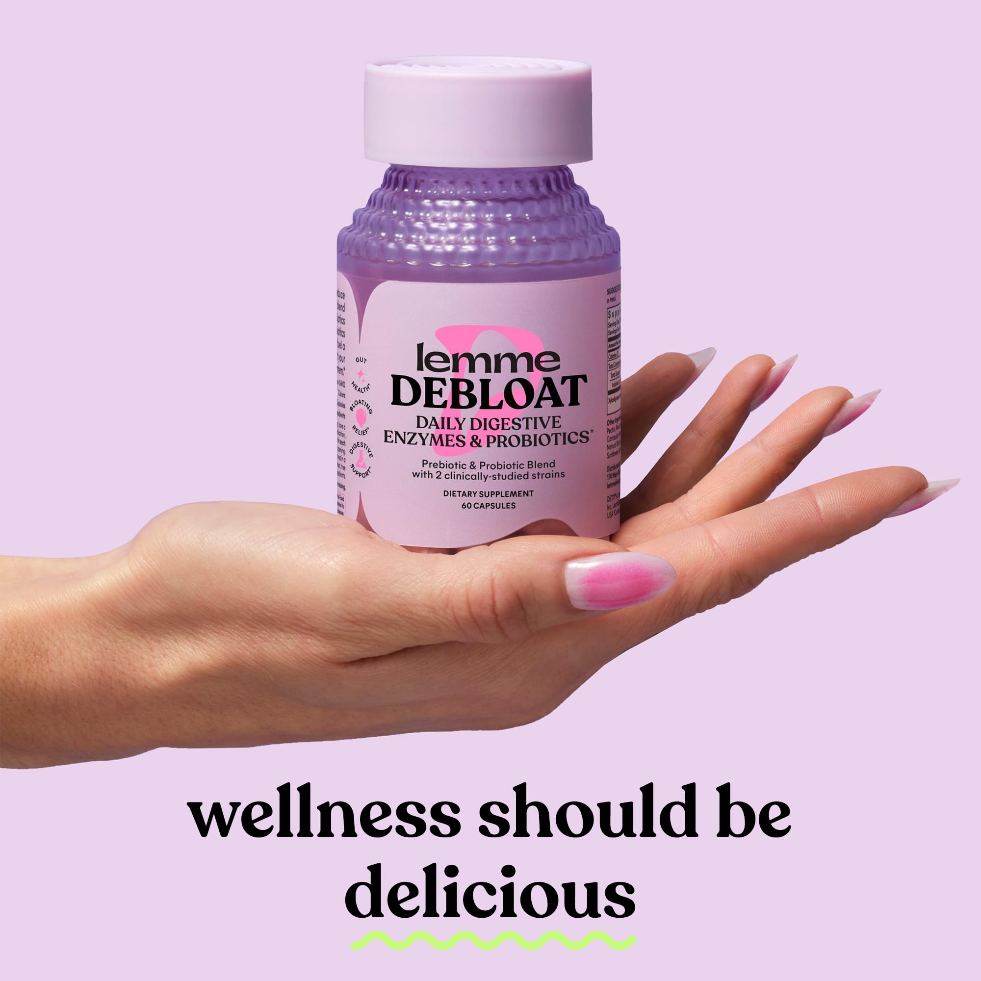 Lemme Multi-Enzymes supplement capsules close-up
