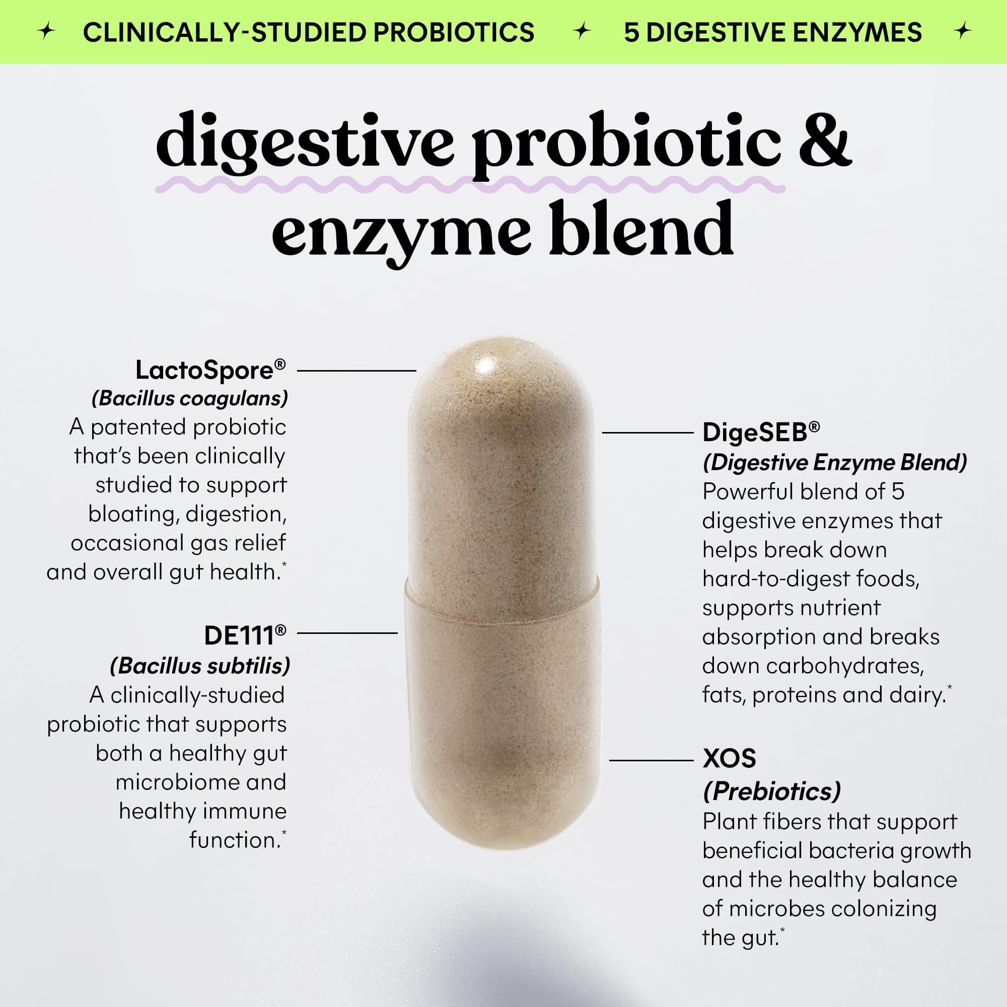 Lemme Multi-Enzymes supplement capsules in a bowl