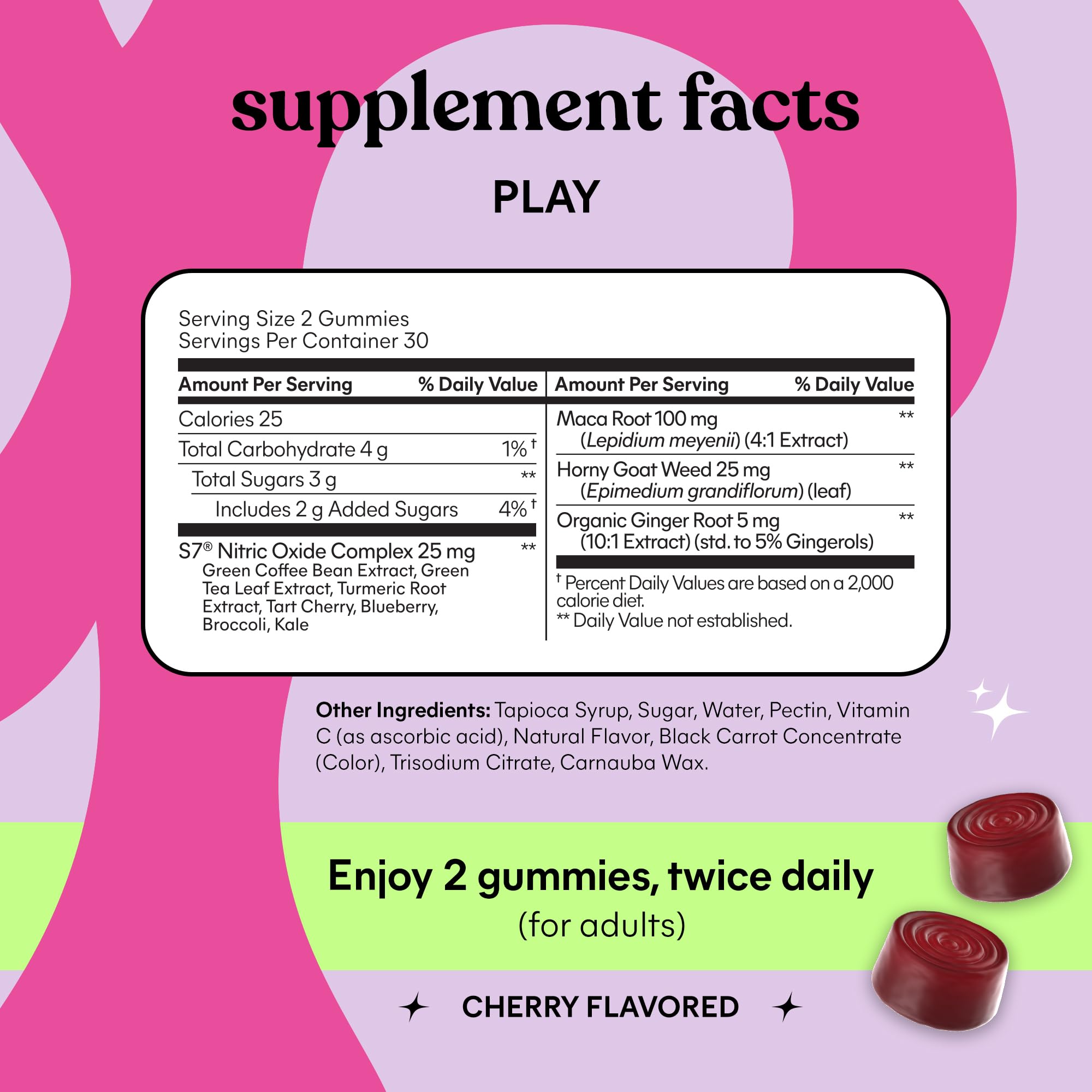 Lemme Play Horny Goat Weed Gummies ingredients list