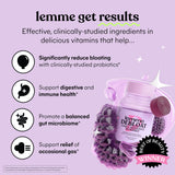 Lemme Probiotic Gummies 60 Count side view showing ingredients