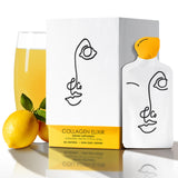 LEMON & CO. Collagen Elixir packet front view with organic lemons