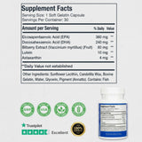 LENAIRS Lutein Eye Comfort Support Capsules displayed with other supplements