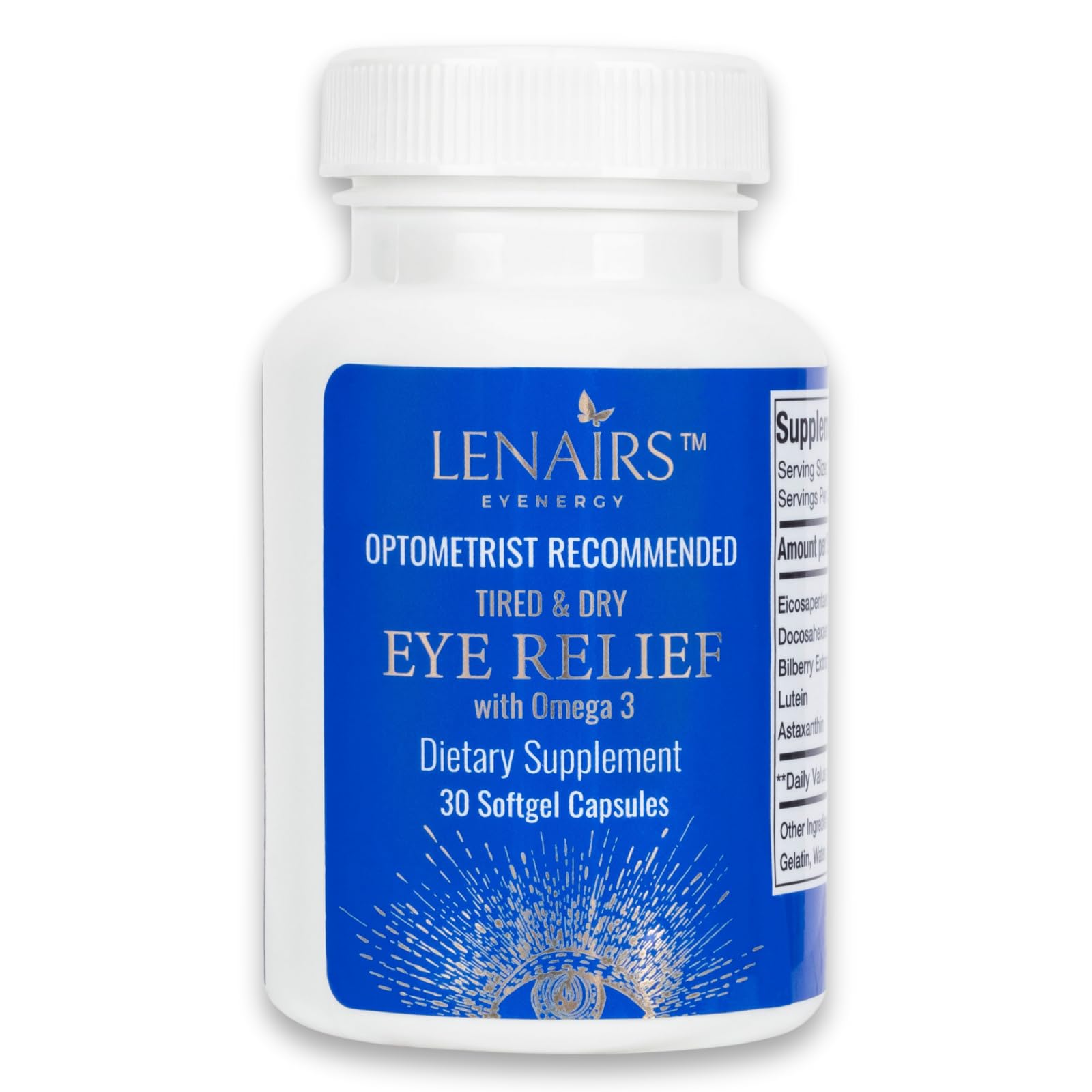 LENAIRS Lutein Eye Comfort Support Capsules front view