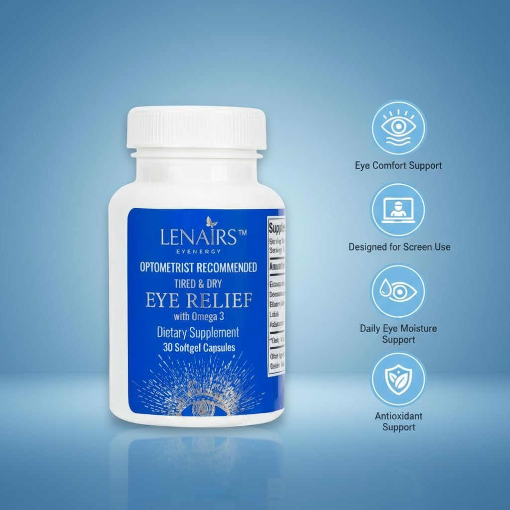 LENAIRS Lutein Eye Comfort Support Capsules side view