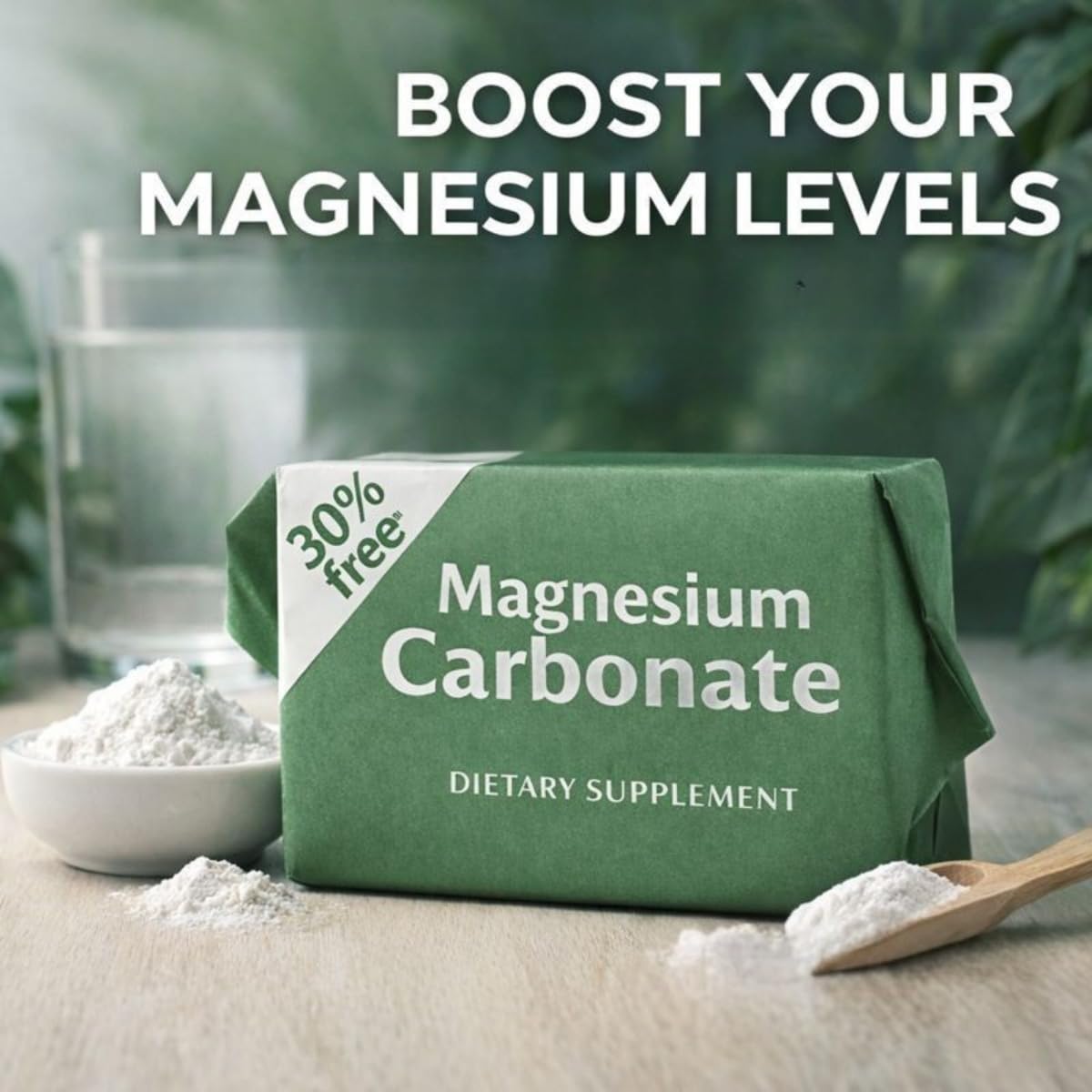 Lenico Magnesium cubes displayed on wooden table