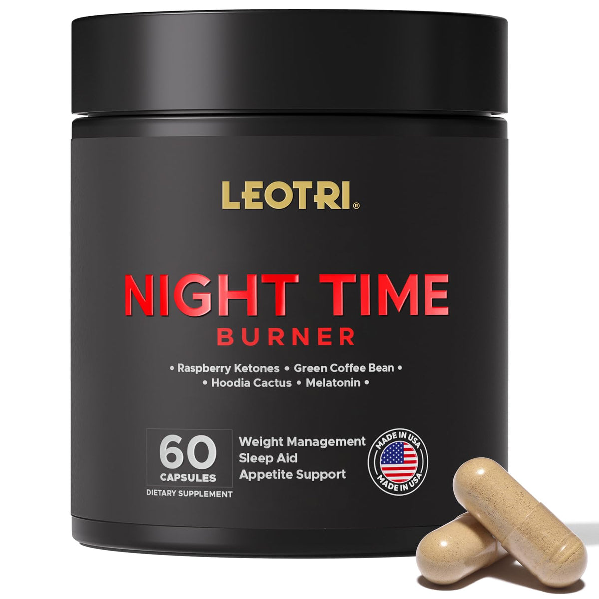 Leotri Nighttime Fat Burner 60 Capsules front view