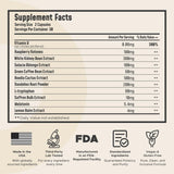 Leotri Nighttime Fat Burner displayed with calming botanicals