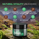 Leotri Shilajit Resin bottle back view with ingredients