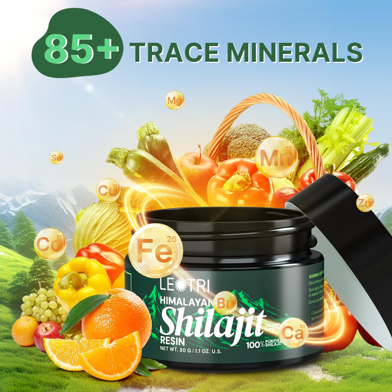 Leotri Shilajit Resin measuring spoon included