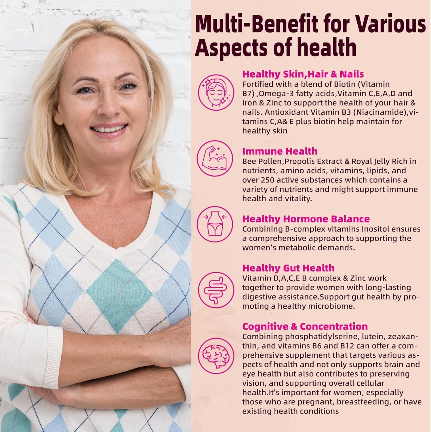 Lerinettia Women's 40+ Daily Multivitamin Gummy nutritional information