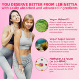 Lerinettia Women's 40+ Daily Multivitamin Gummy on a wooden table