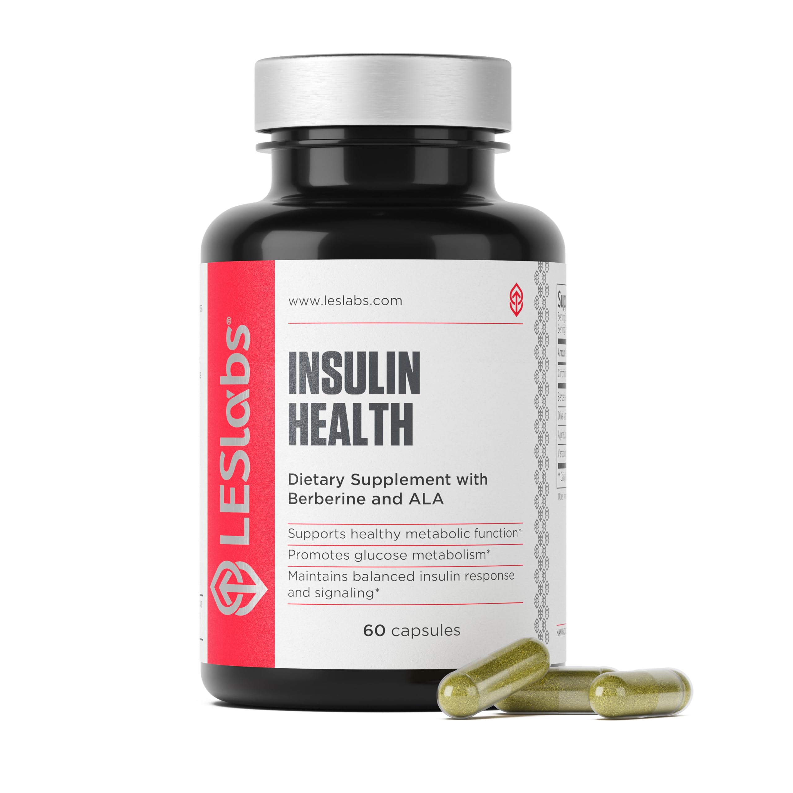 LES Labs Chromium Supplement 60 Capsules front view