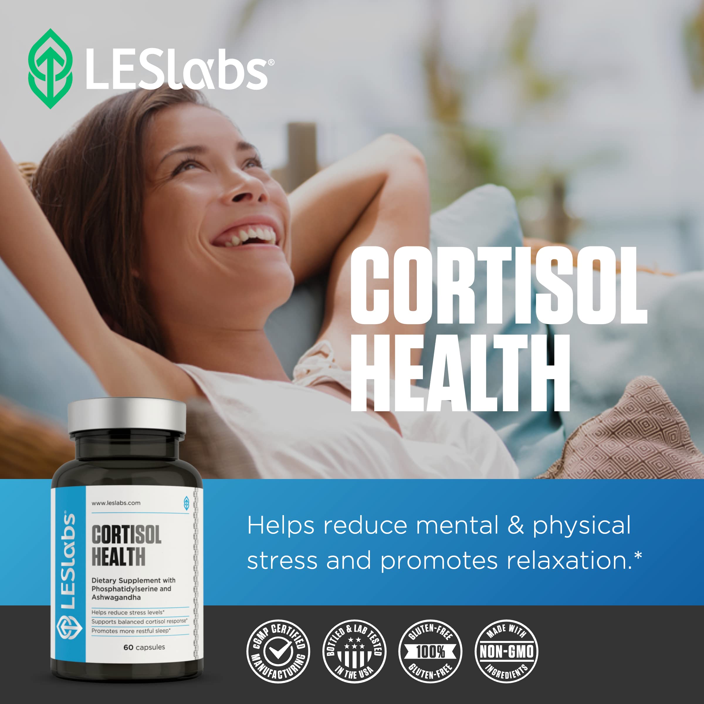LES Labs Cortisol Health 60 Capsules lifestyle scene