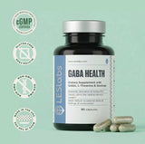 LES Labs GABA Health Sleep Supplement capsules on a wooden surface