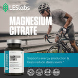 LES Labs Magnesium Citrate Capsules 225mg capsules on a table