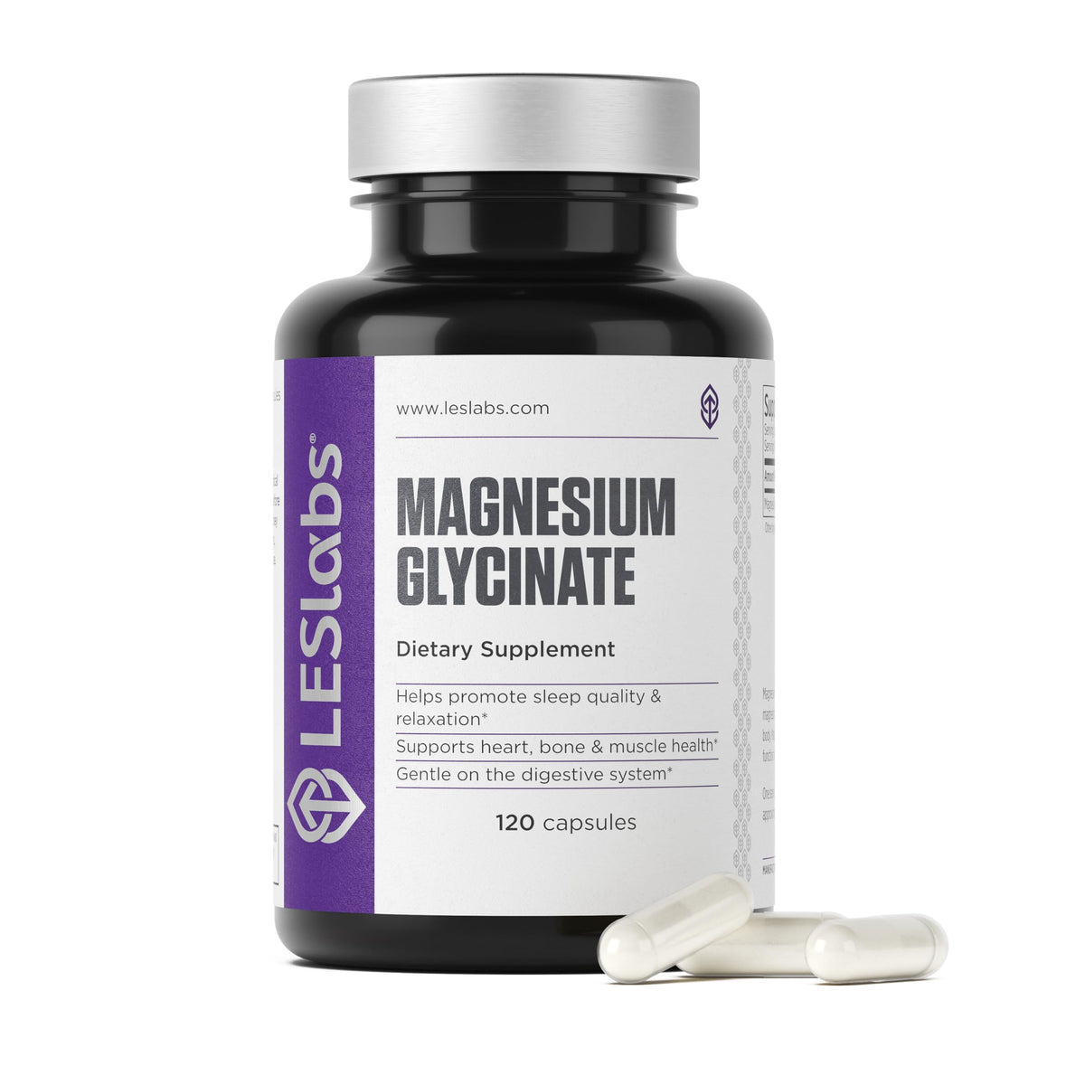 LES Labs Magnesium Glycinate 225mg supplement front view