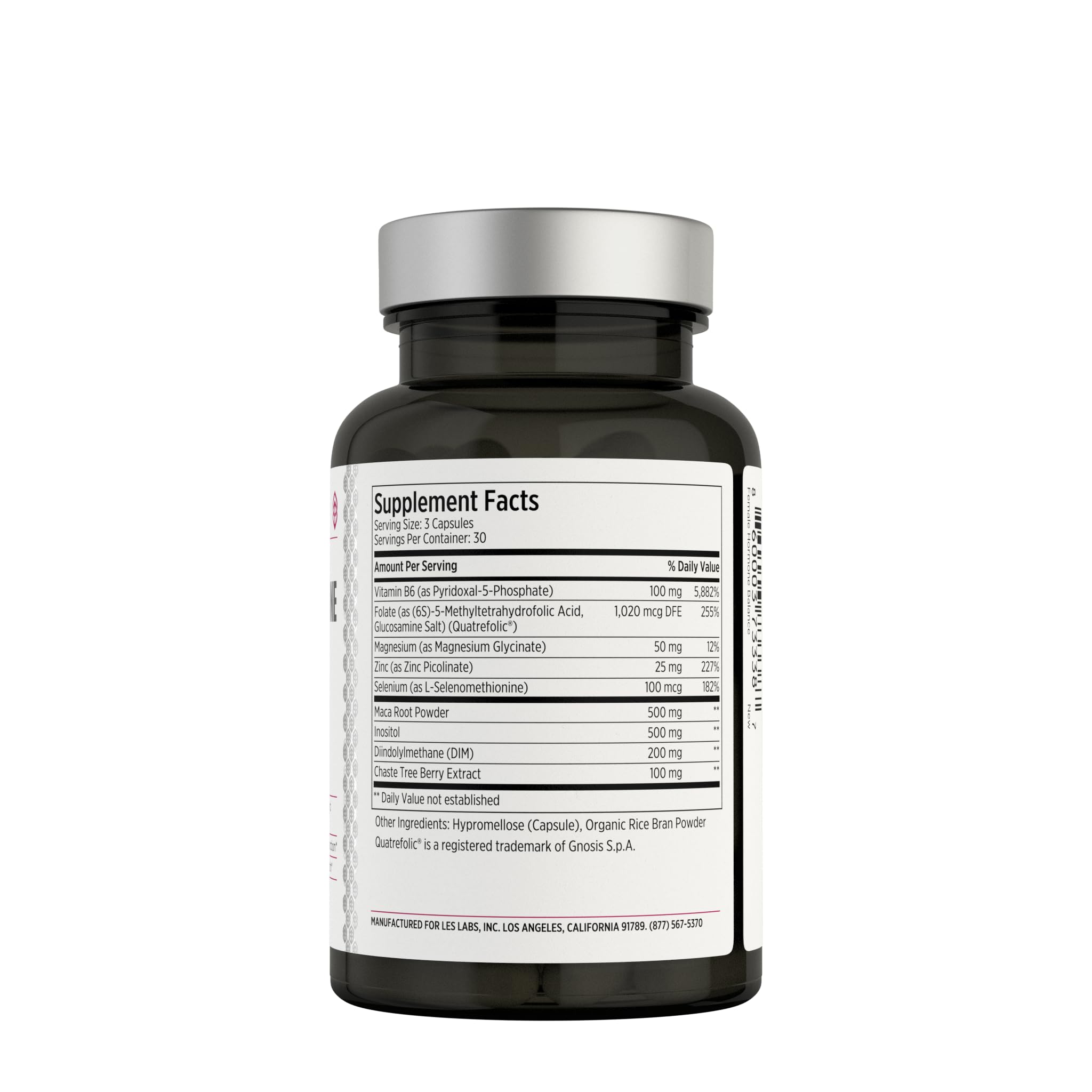 LES Labs Women's Support Supplement bottle side view