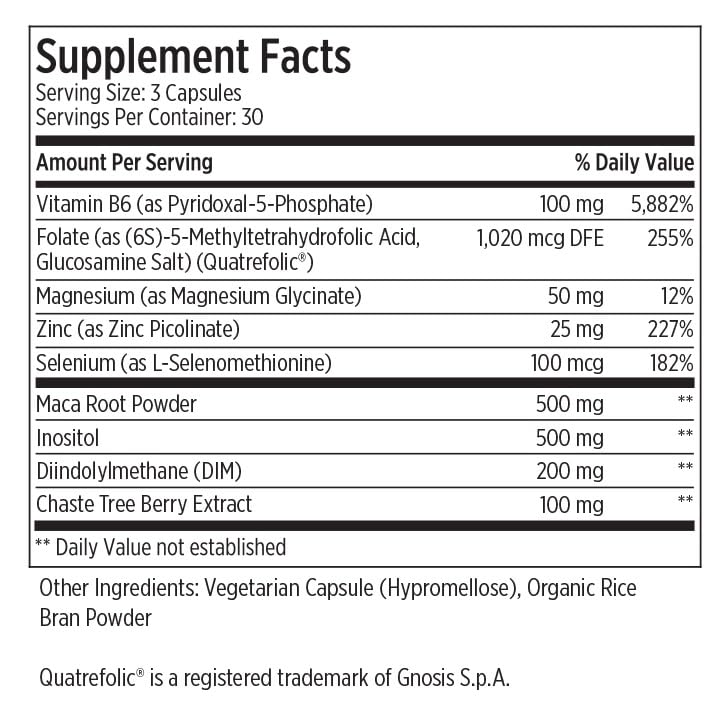 LES Labs Women's Support Supplement bottle with measuring spoon