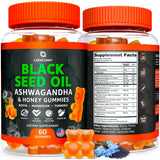LetaGreen Black Seed Oil Gummies front view with packaging