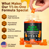 LetaGreen Black Seed Oil Gummies on a wooden table