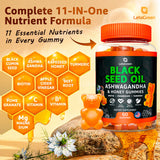 LetaGreen Black Seed Oil Gummies showing natural honey flavour