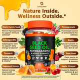 LetaGreen Black Seed Oil Gummies with ingredients list