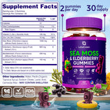 LetaGreen Sea Moss Gummies ingredients list on packaging