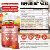 letollhold Calcium Citrate Gummies 1200mg nutritional information
