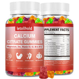 letollhold Calcium Citrate Gummies bottle with a measuring spoon