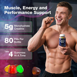 letollhold Creatine Gummies 5000mg with fitness accessories