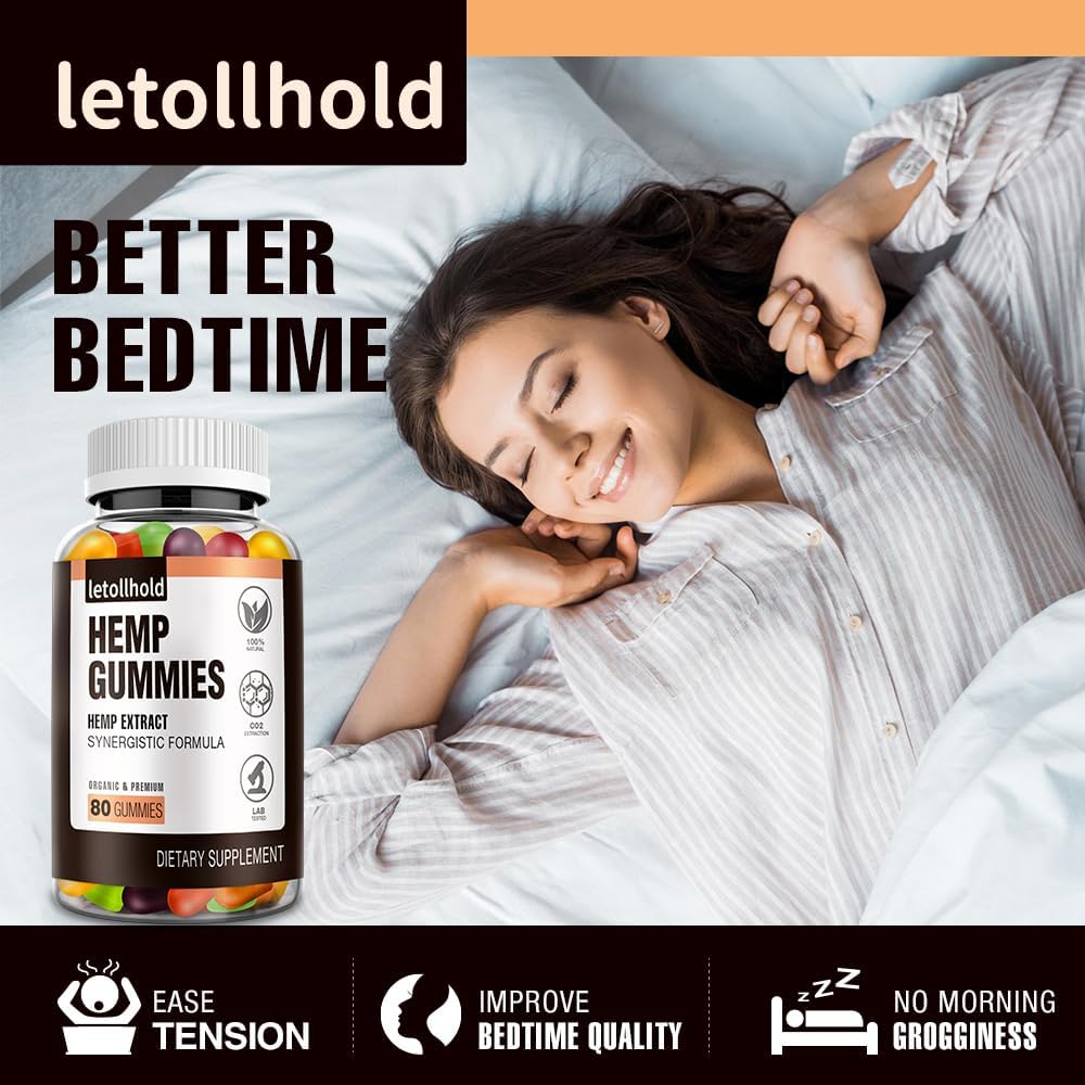 Letollhold Hemp Gummies on a wooden table