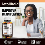 Letollhold Hemp Gummies with a measuring spoon