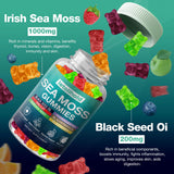 letollhold Organic Sea Moss Gummies back view showing ingredients